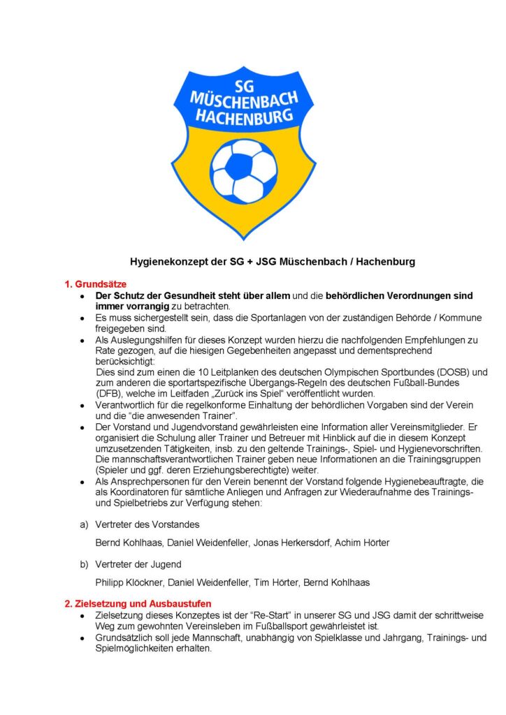 Hygienekonzept